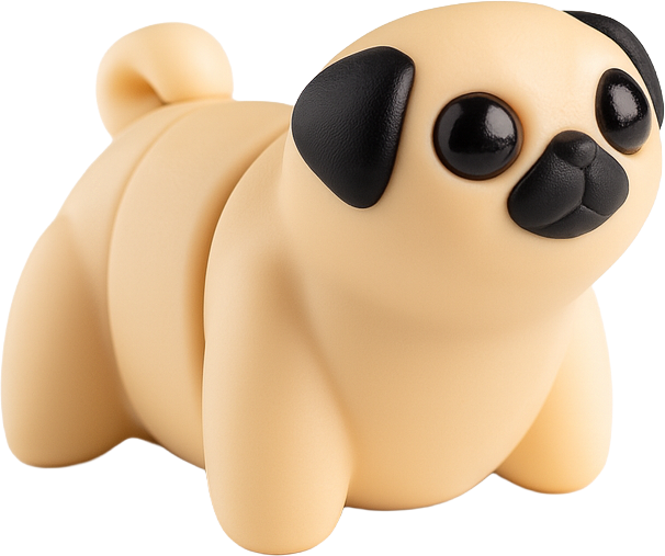 Pug, vista frente